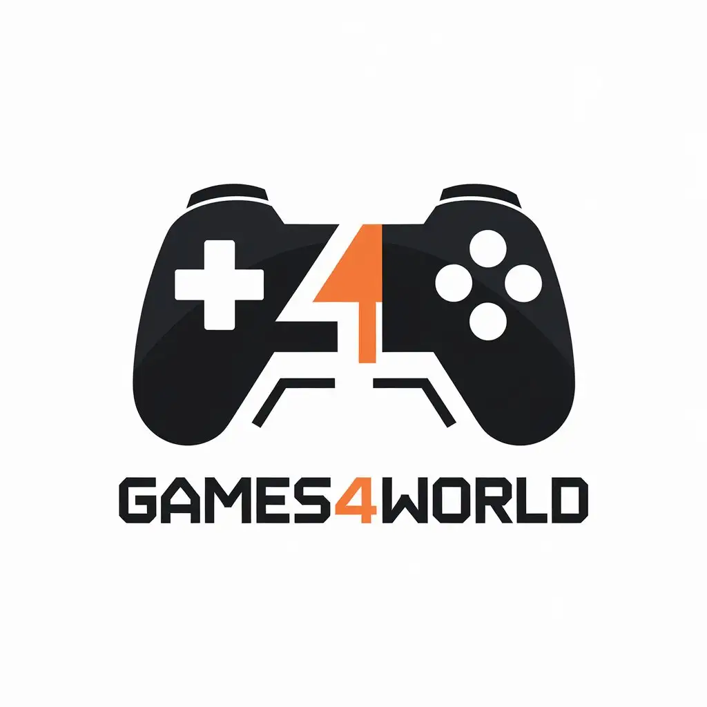 LOGO Design for Games4World Constructor in Gaming Style for Technology Industry