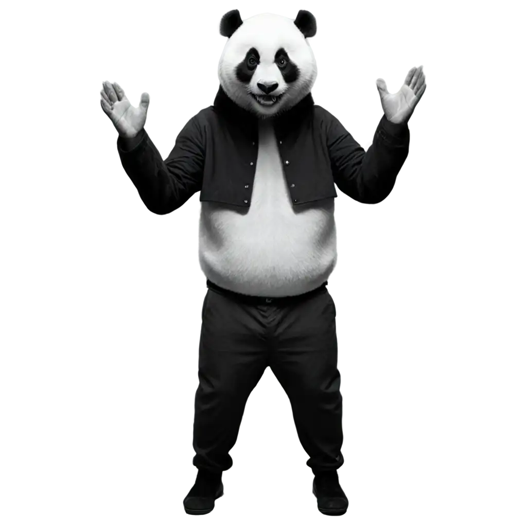 Panda-DJ-with-Arms-Raised-PNG-HighQuality-Transparent-Image-for-Creative-Designs