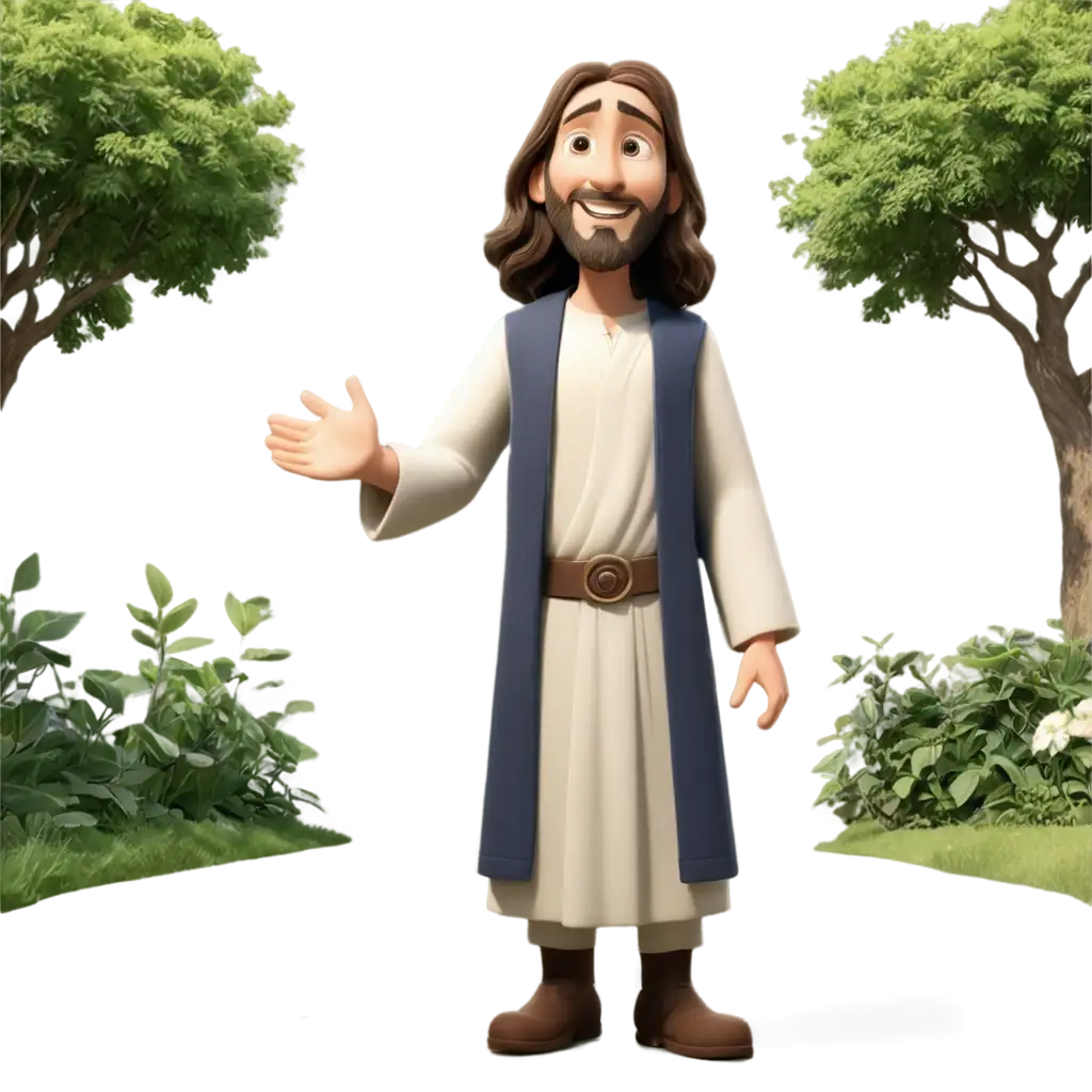 Jesus-Christ-in-1st-Century-Hebrew-Clothes-Pixar-Style-PNG-Image-for-Digital-Art-Design