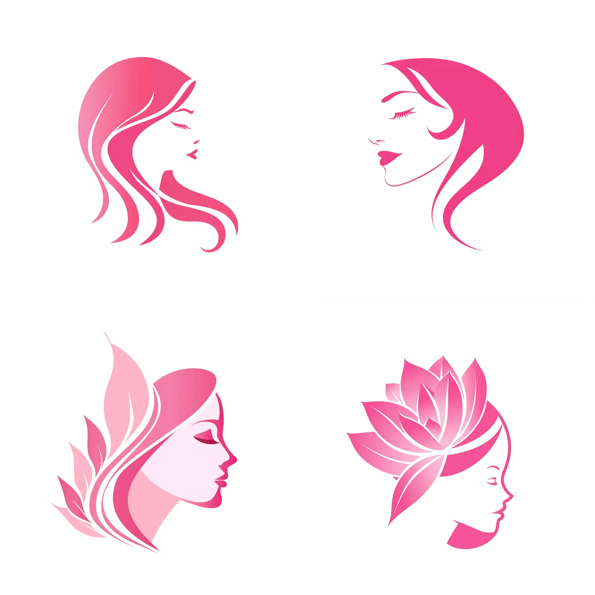 Vector-Beauty-Health-Logo-in-Pink-Color-on-White-Background