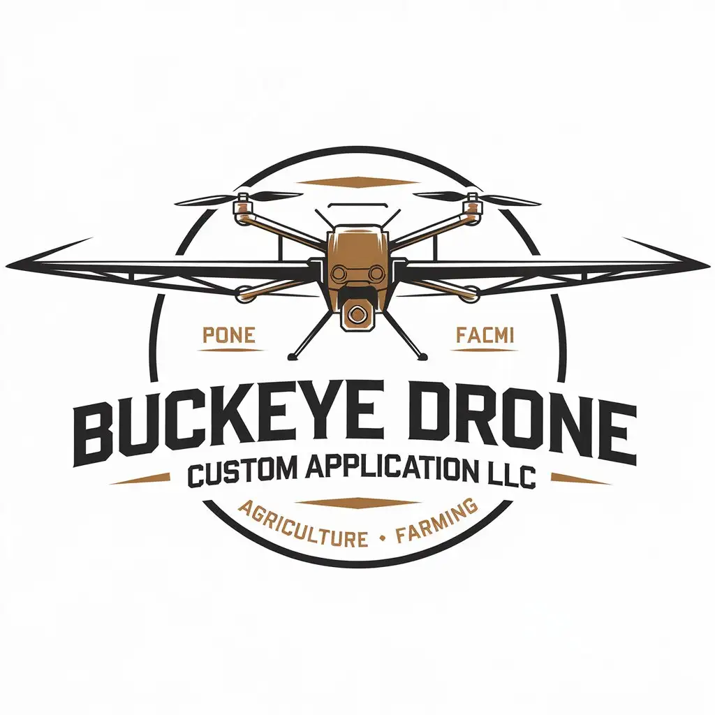 LOGO Design for Buckeye Drone Custom Application LLC Drone Sprayer with Agriculture Farming Theme