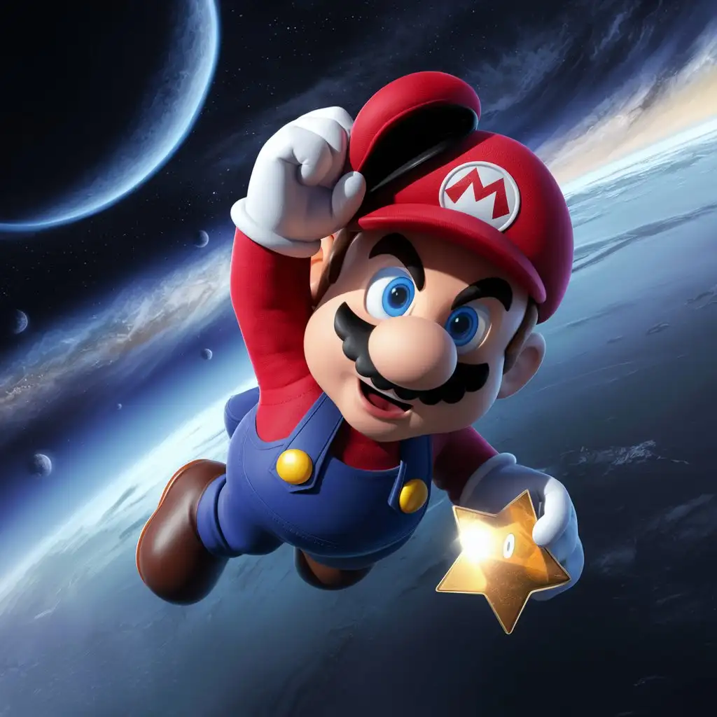 mario in space