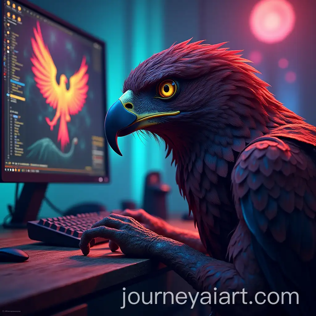 Hawks-Gaming-MMO-at-PC-Setup-with-Colorful-Atmosphere