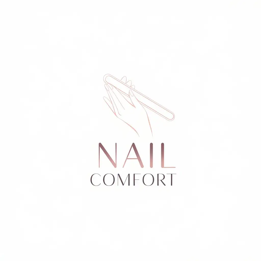 LOGO-Design-for-Nail-Comfort-Minimalistic-Nails-in-Beauty-Spa-Industry