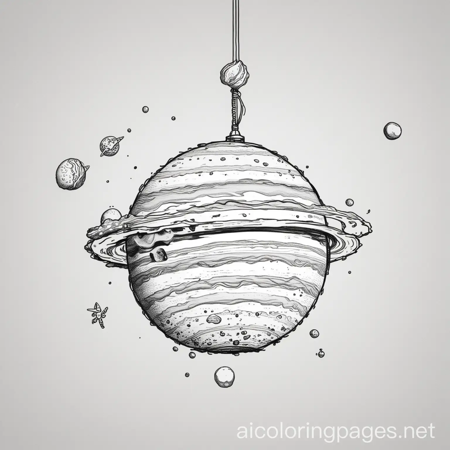 Playful-Interaction-with-Jupiter-in-Space-Coloring-Page