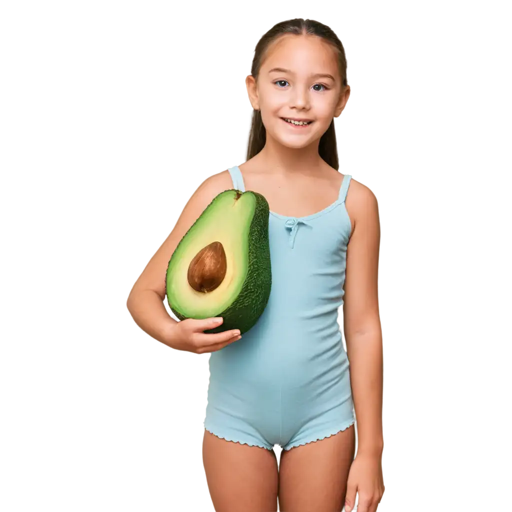 Adorable-Child-Holding-AvocadoShaped-Soft-Toy-PNG-for-HighQuality-Visuals