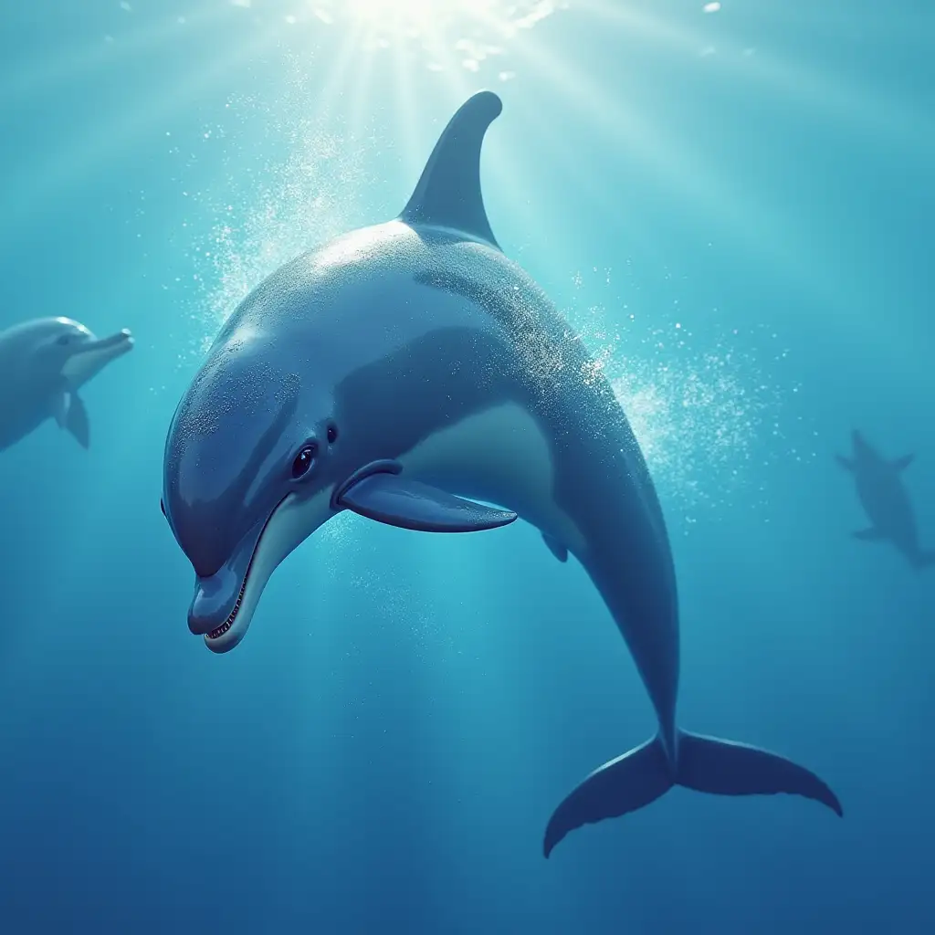 Dolphin tail, realistic