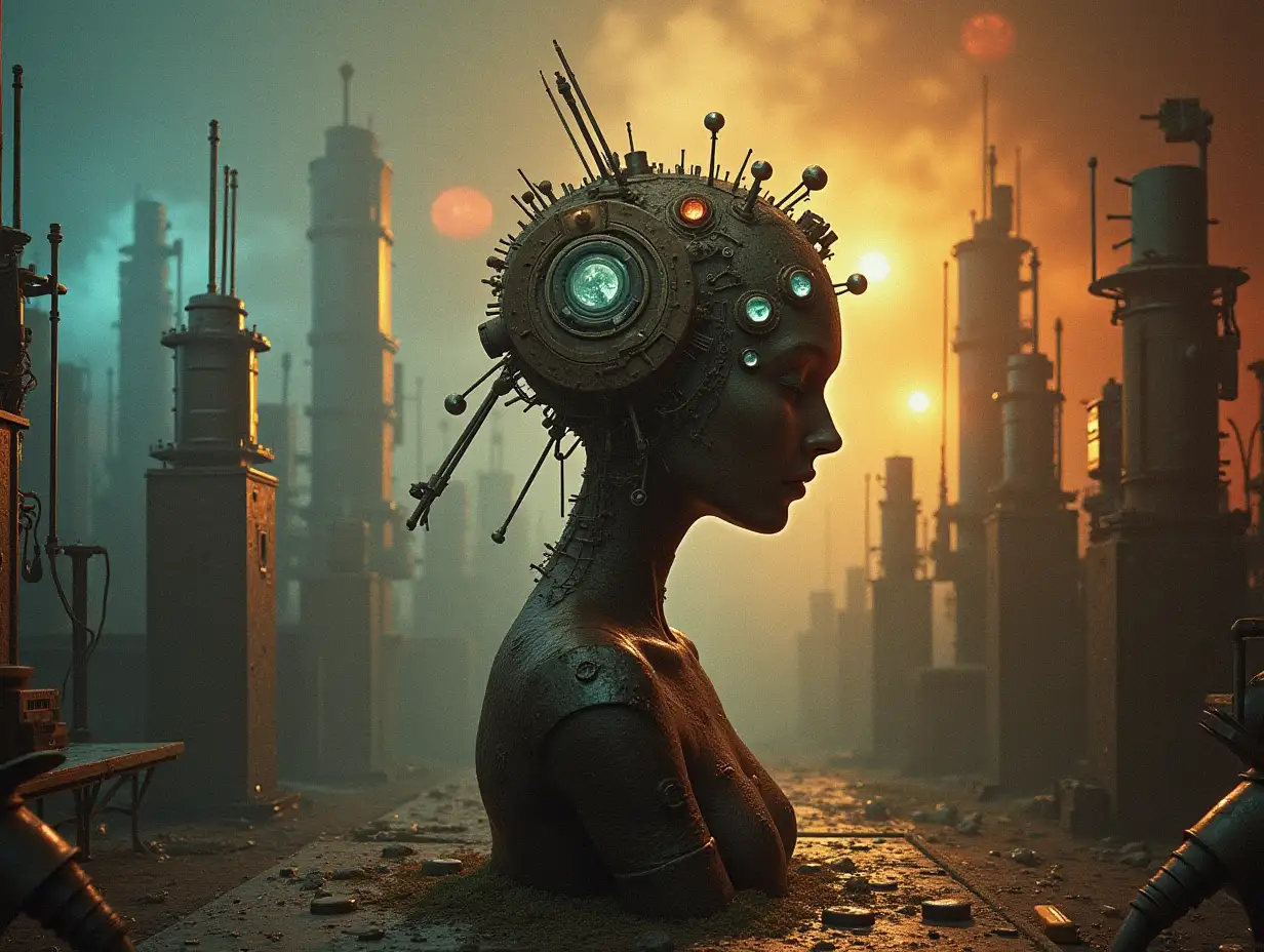 Surrealist questions for the artificial unconscious of Steampunk