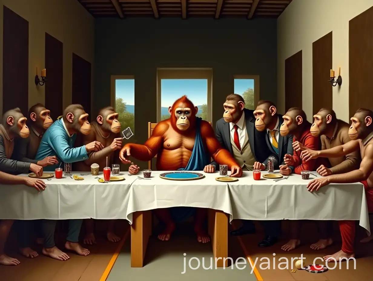 Monkeys-in-a-RenaissanceInspired-Feast-with-Modern-Touches