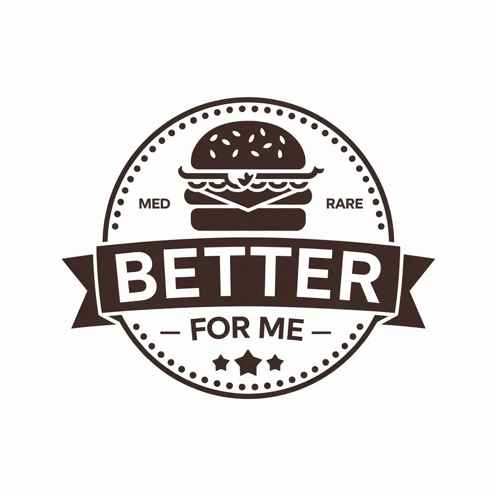 LOGO Design for Better For Me Vector Logo with Burger Vegetables and Healthy Theme