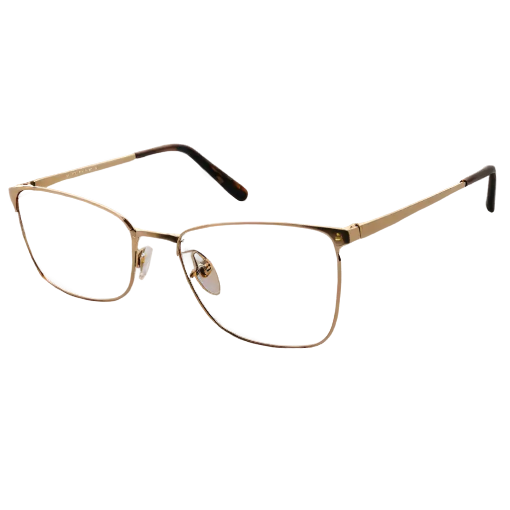 Mens-Golden-Stylish-Metal-Spectacles-Front-View-PNG-HighQuality-Visual-for-Fashion-and-Accessories