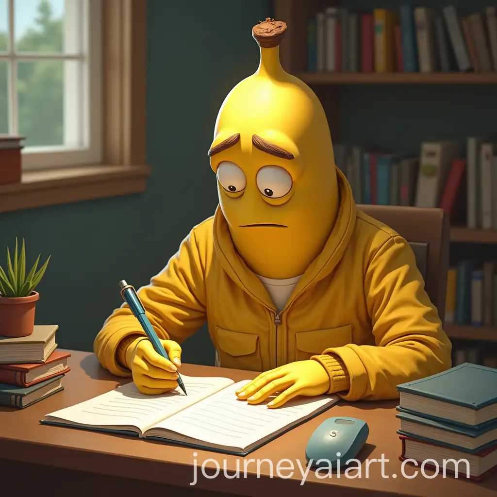 Banana-Writing-Homework-While-Tired
