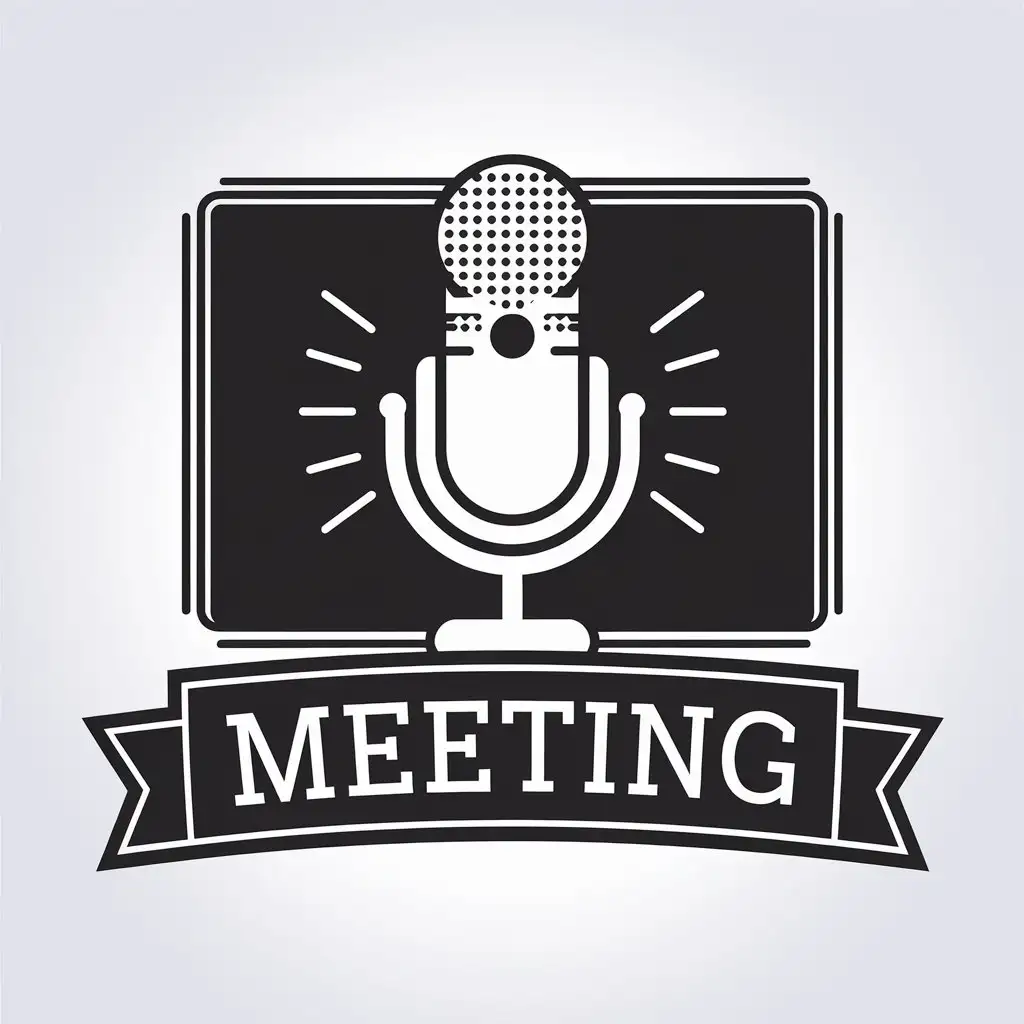 LOGO Design for Meeting Microphone Blackboard Theme for Education Industry