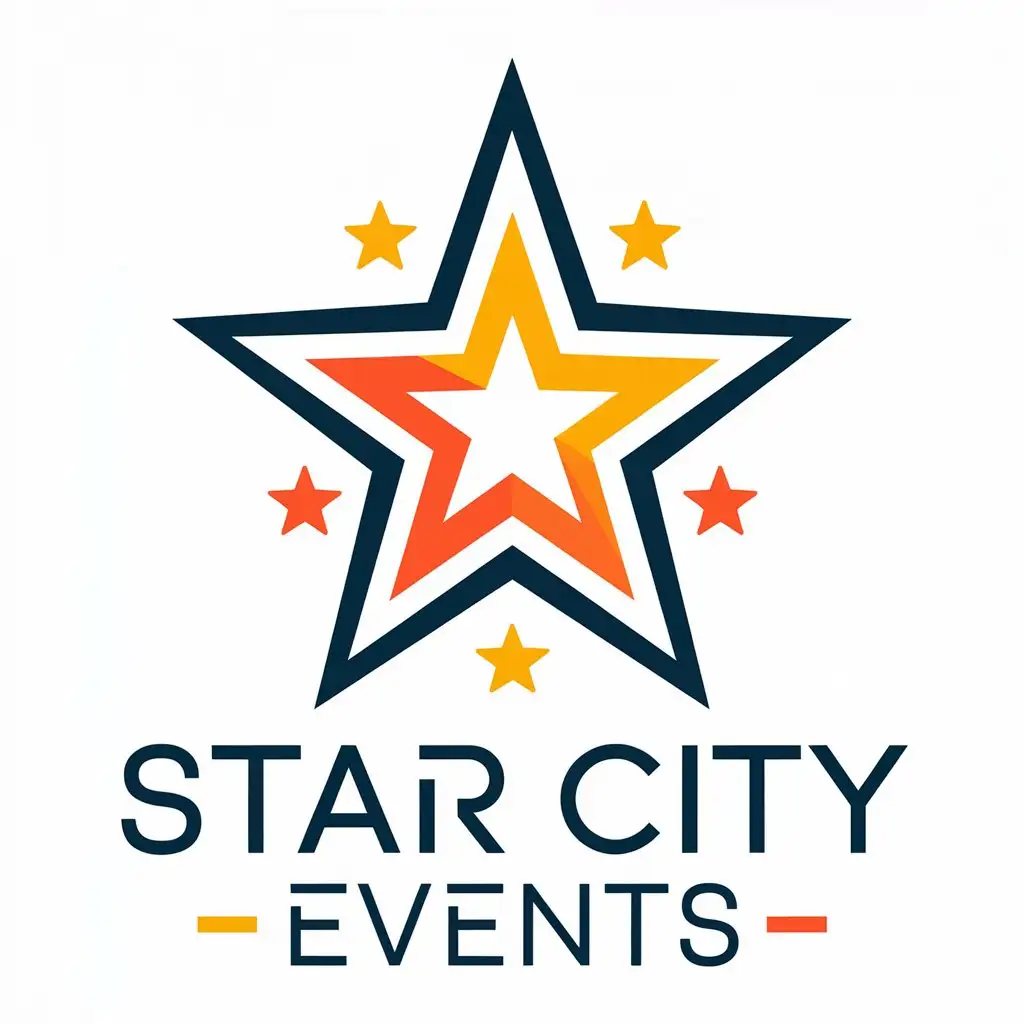 LOGO Design for Star City Events Star Symbol with Clear Background for Entertainment Industry