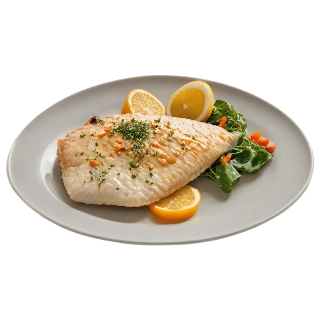 Gourmet-Restaurant-Plate-with-Fish-Viewed-from-Above-PNG-Image-Creation-Guide