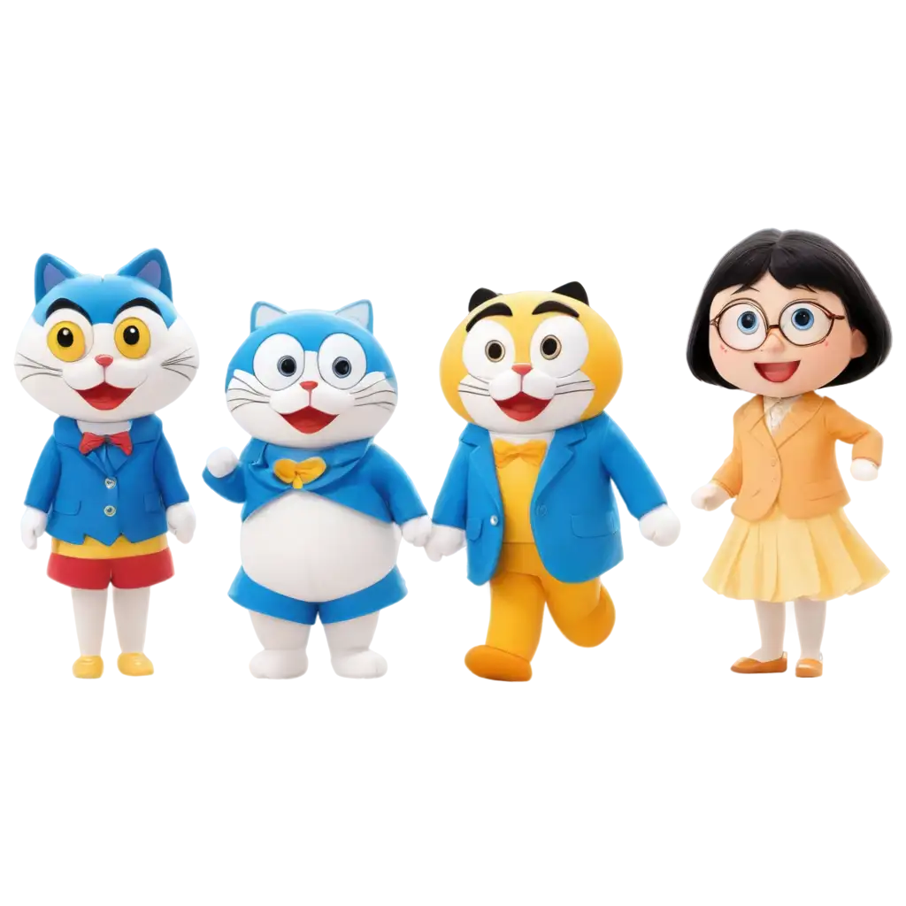 Doraemon-with-Dress-Suit-PNG-HighQuality-Transparent-Image-for-Versatile-Use