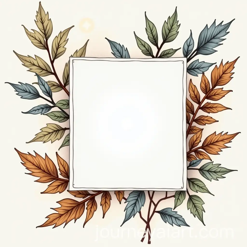 Tattoo-Design-Background-on-White-A4-Card-Leaf-Pattern