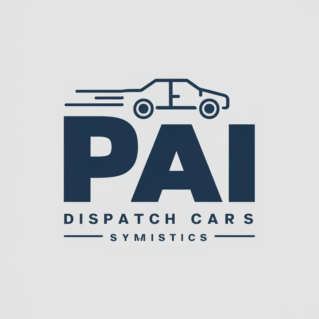 a vector logo design,with the text "pai", main symbol:logistics, dispatch cars,Moderate,be used in Others industry,clear background