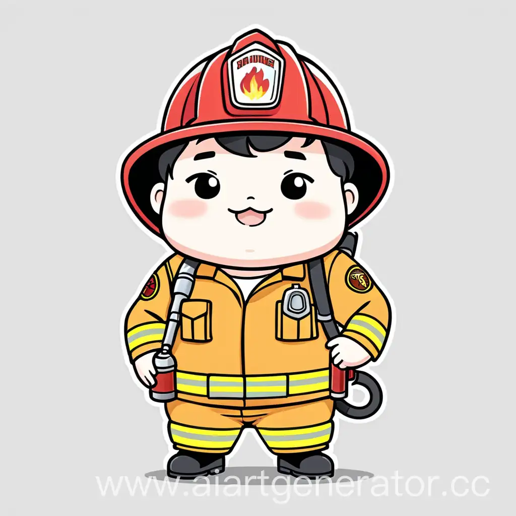 Adorable-Chibi-Style-Firefighter-in-Comic-Art-Style