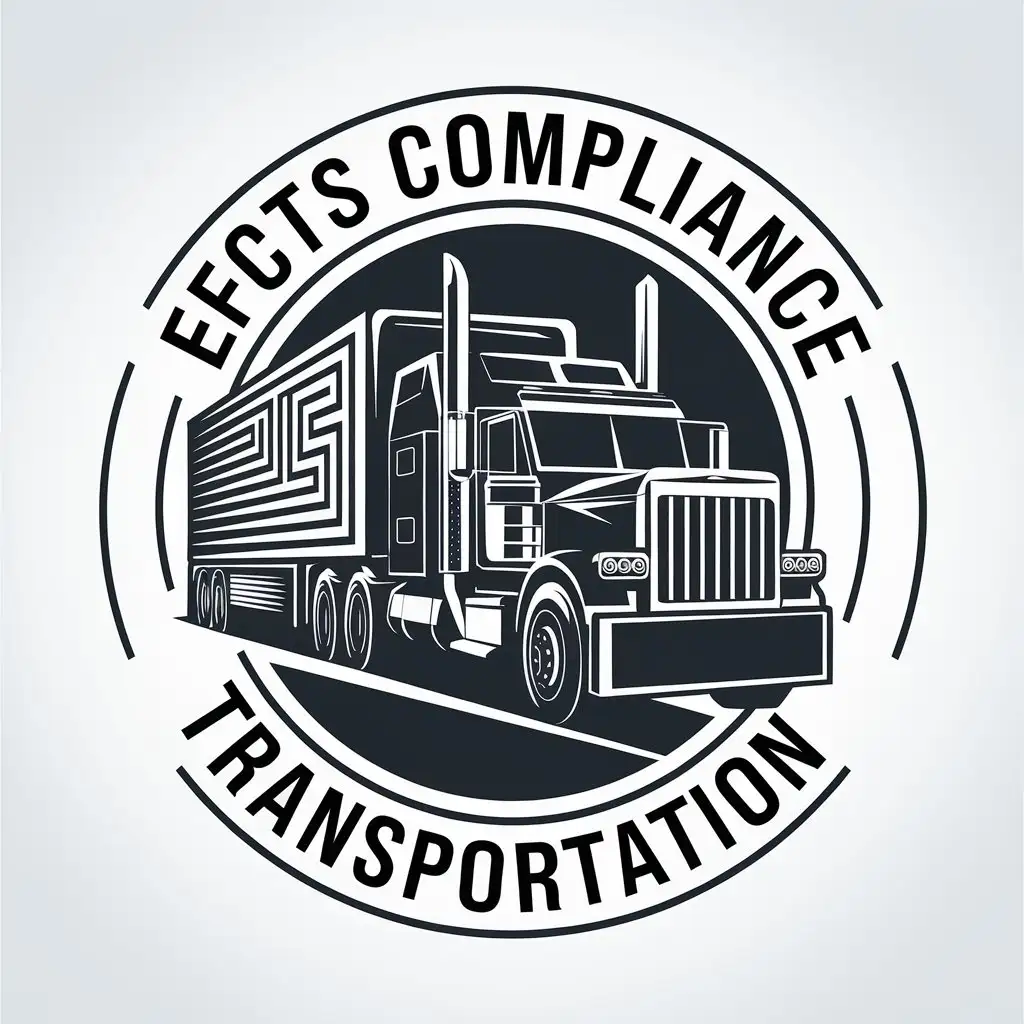 LOGO Design for EFCTS Compliance Transportation Vector Trucking Symbol with Clear Background