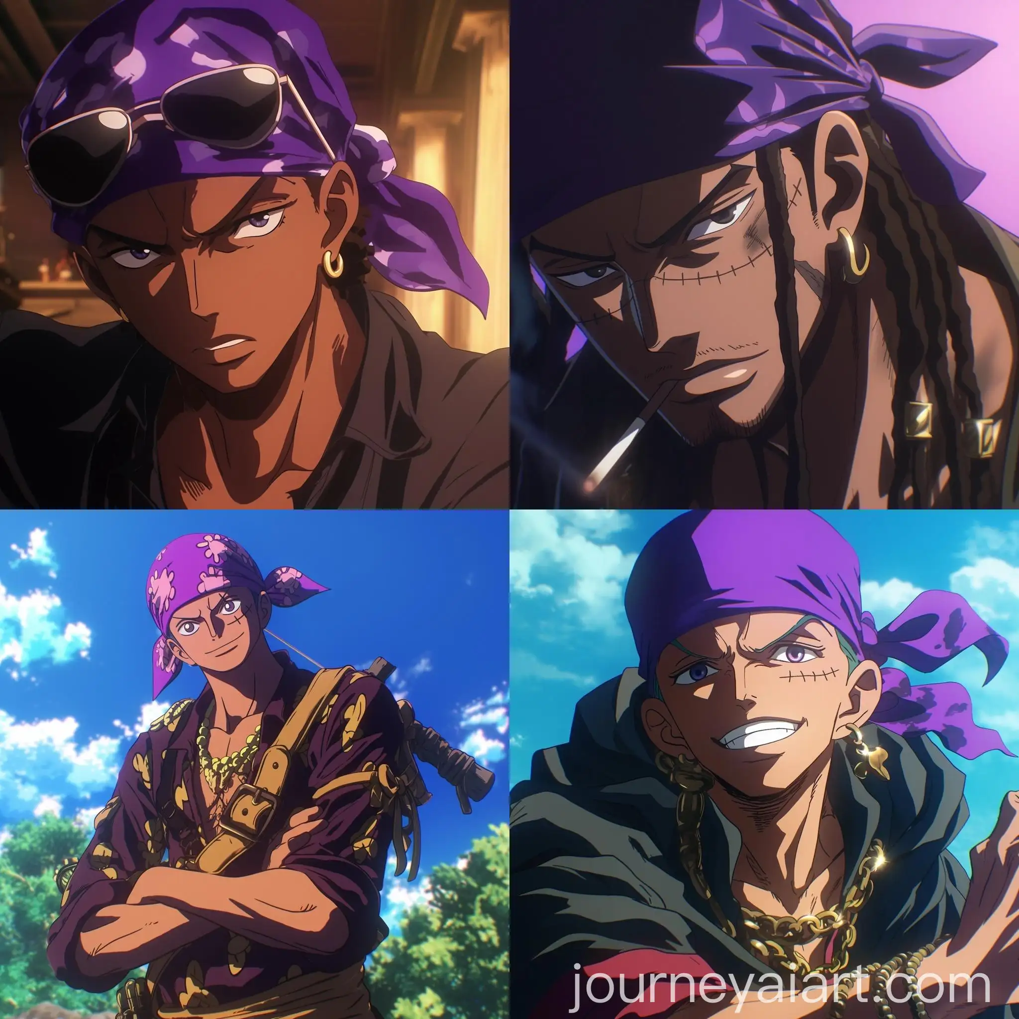 Pirate-Captain-with-Purple-Bandana-and-Stylized-Outfit