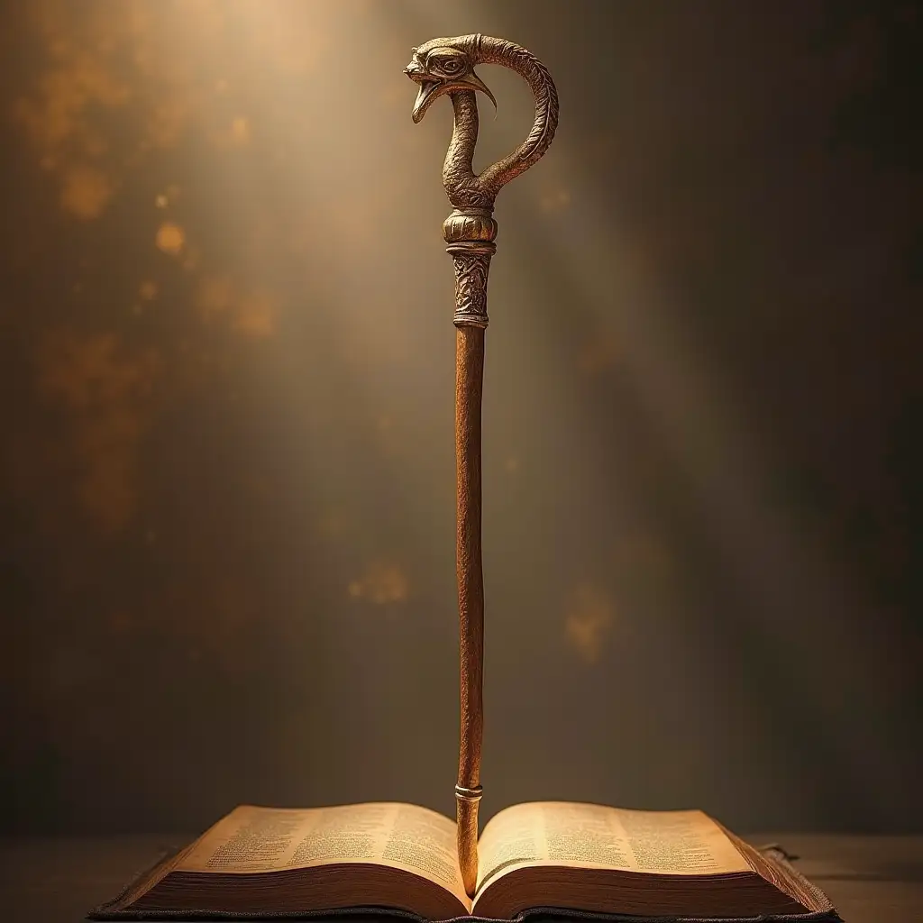 a staff that Moses used in the Bible