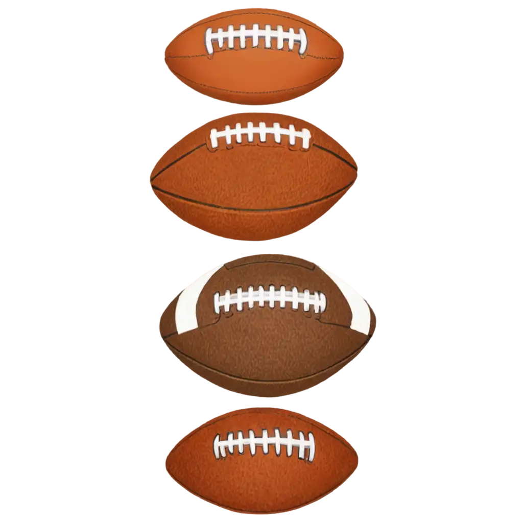 Vintage-Sports-Balls-PNG-Illustration-Realistic-HandDrawn-Pattern-of-Rugby-Football-American-Football