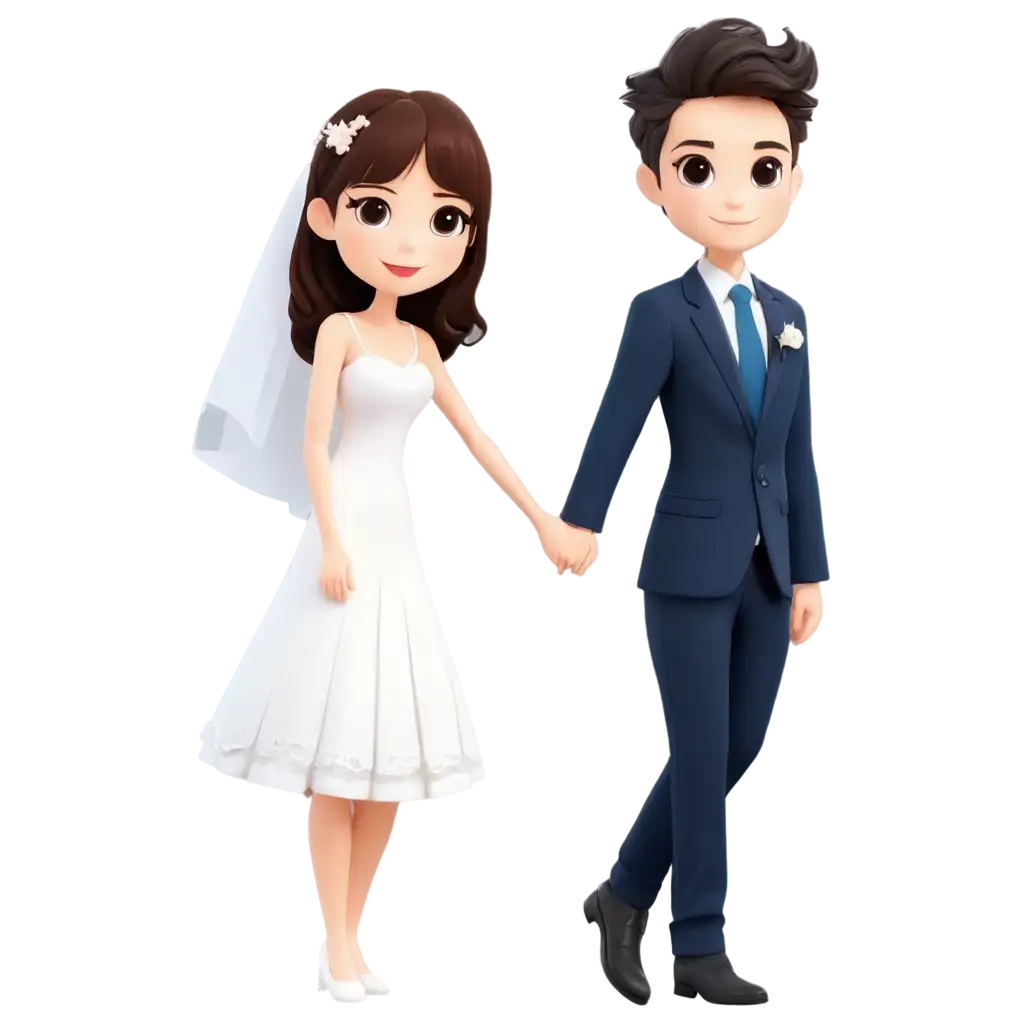 Cute-Chibi-Wedding-Couple-PNG-Perfect-for-CartoonStyle-Celebrations