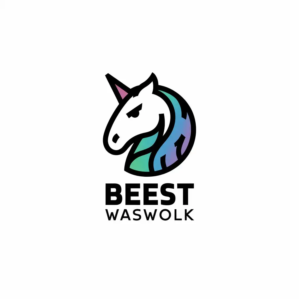 LOGO Design for Beest Waswolk Unicorn Symbol with Technology Industry Theme