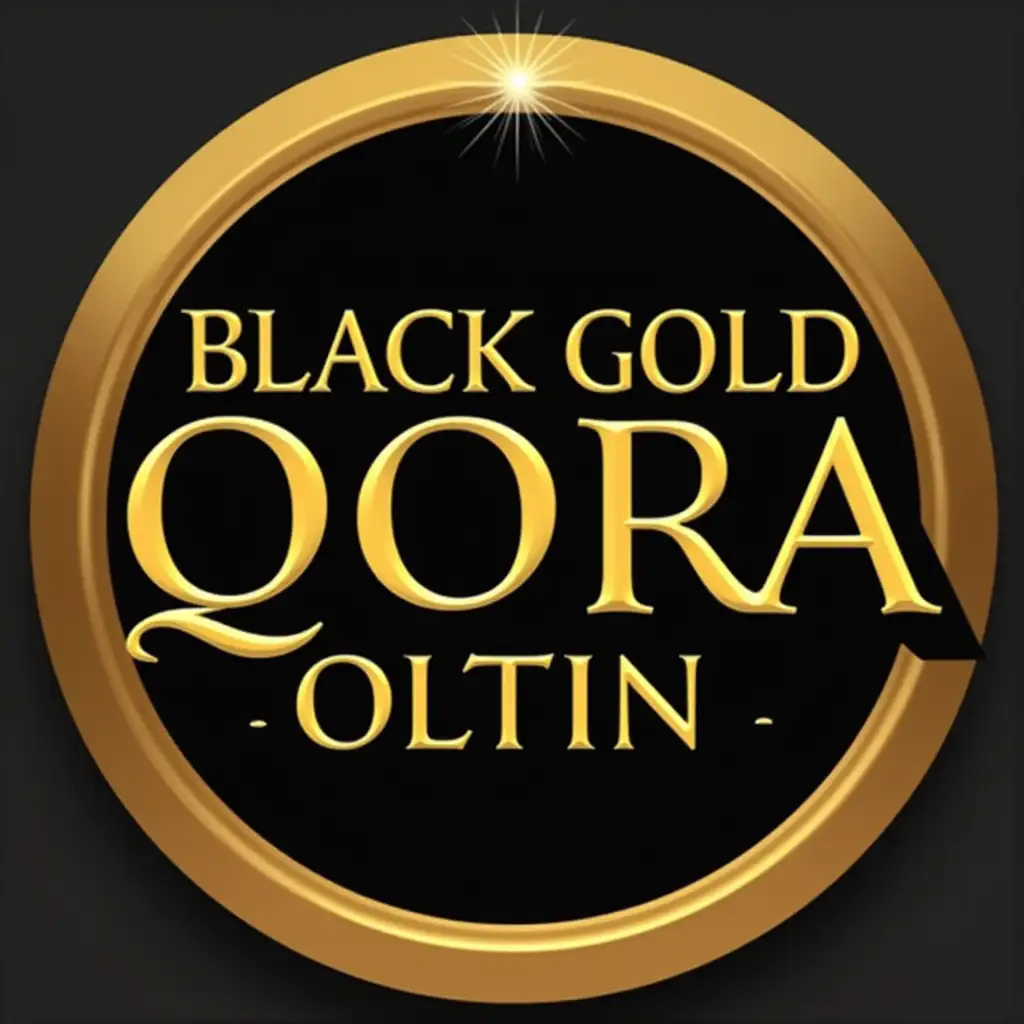 The logo needs to indicate the text 'BLACK GOLD - QORA OLTIN'