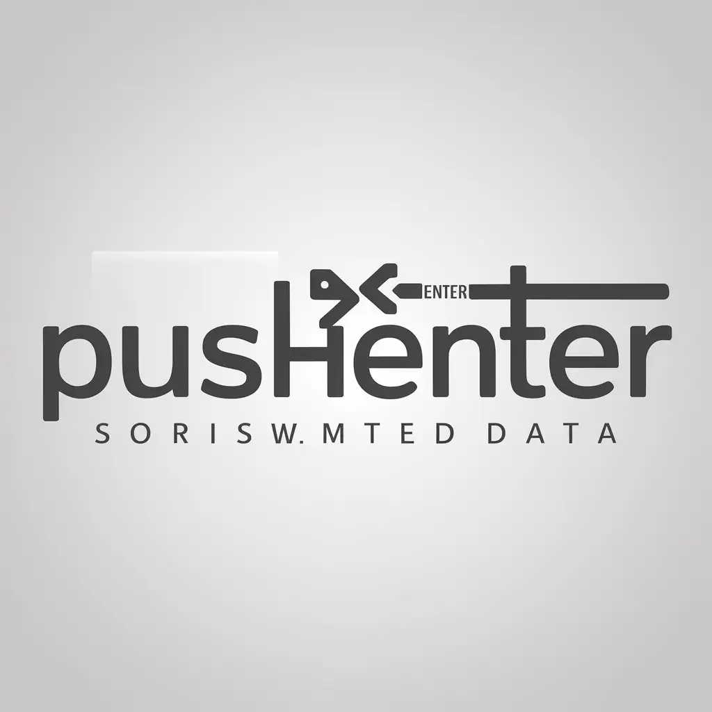 a logo design,with the text "PUSHENTER", main symbol:Key ENTER,Moderate,be used in Others industry,clear background