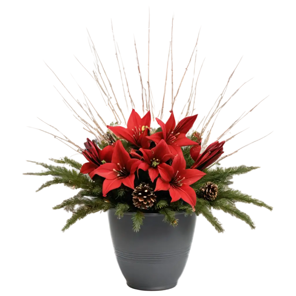 Festive-Christmas-Floral-Arrangement-PNG-HighQuality-Image-for-Web-and-Print-Use