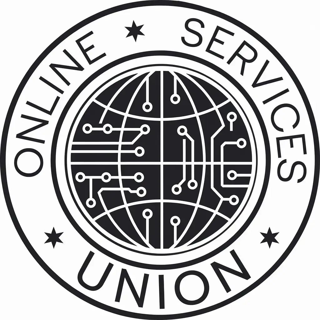 LOGO Design for ONLINE SERVICES UNION Vector Style with Online Services Symbol for Internet Industry