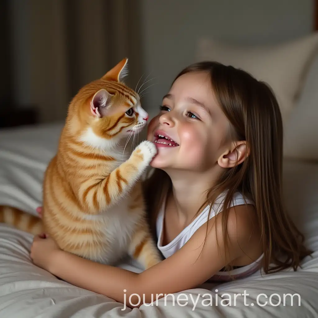Beautiful-Girl-Playing-with-a-Cat-in-a-Cozy-Setting