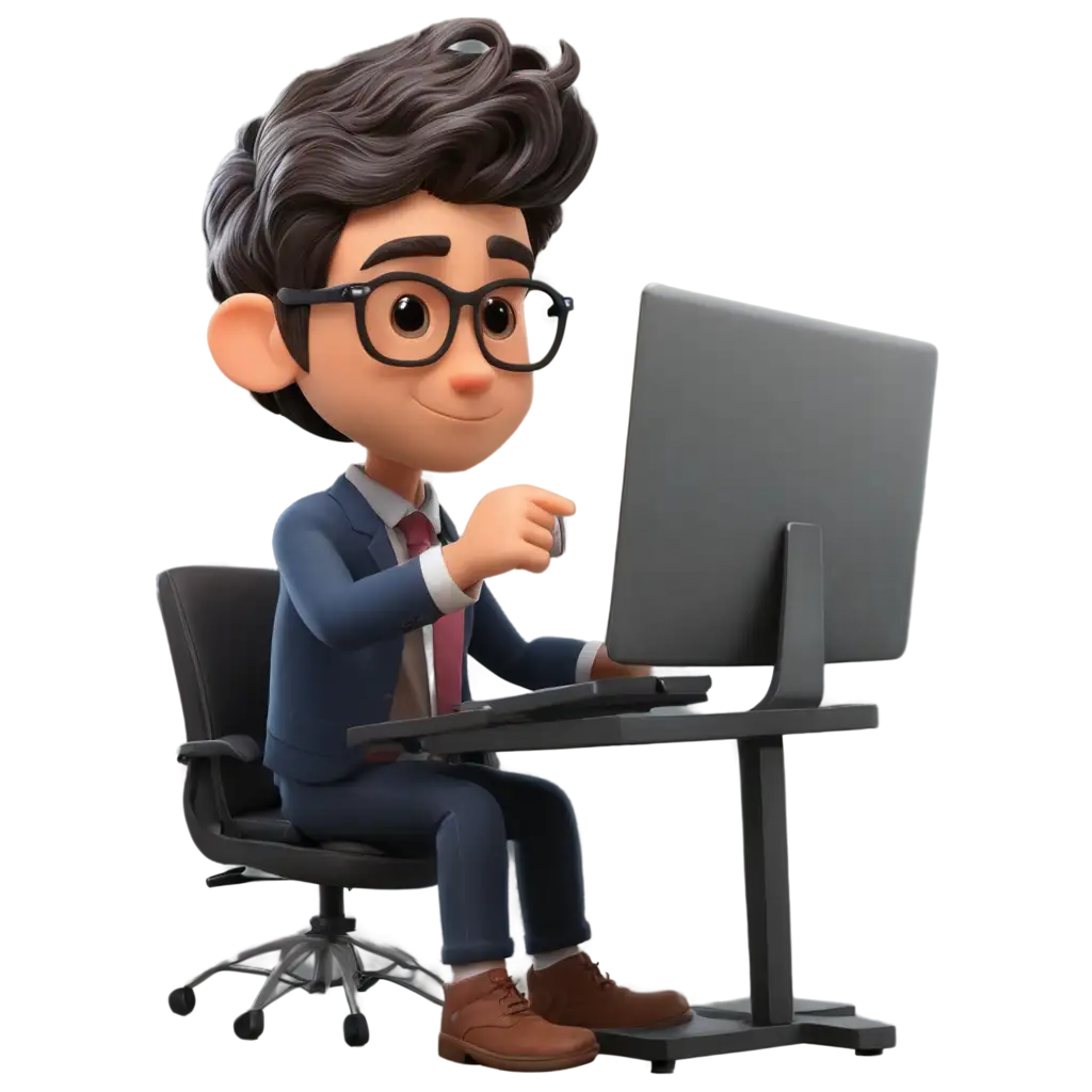 PNG-Image-of-an-Office-Boy-Working-on-a-Computer-and-Graphic-Design-Tasks