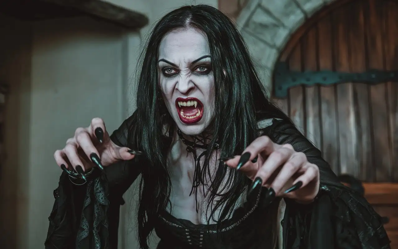 Gothic-Vampire-Woman-with-Long-Claw-Nails-and-Fangs-in-Dark-Attire