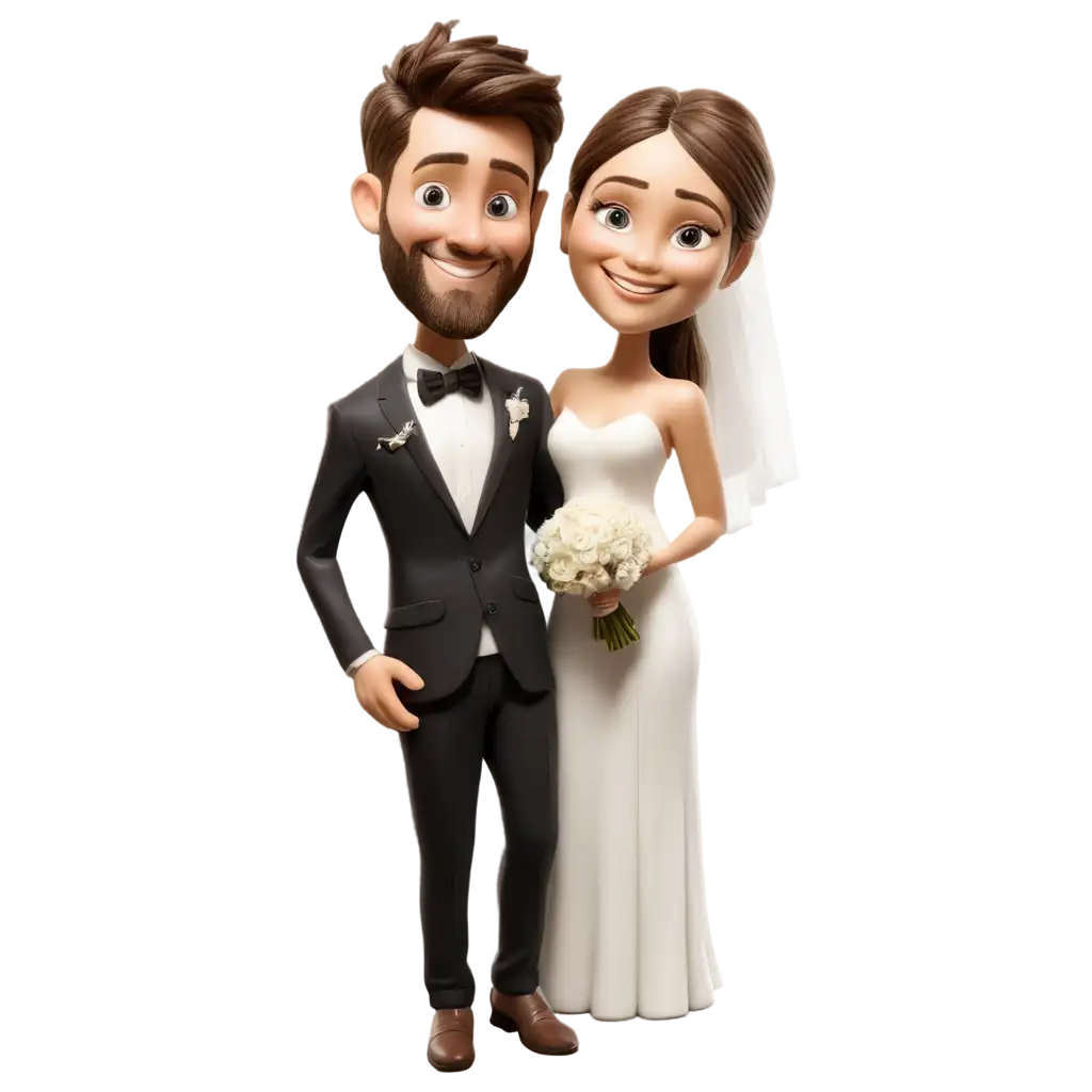 Christian-Wedding-Caricature-PNG-Capturing-Joy-and-Love-in-Art