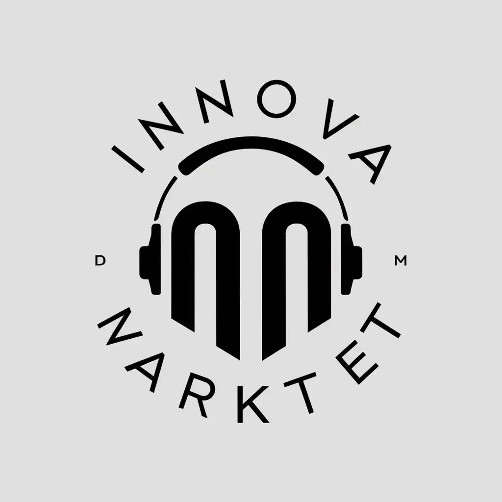 a vector logo design,with the text "Innova market MS", main symbol:MS,complex,be used in Headphones industry,clear background