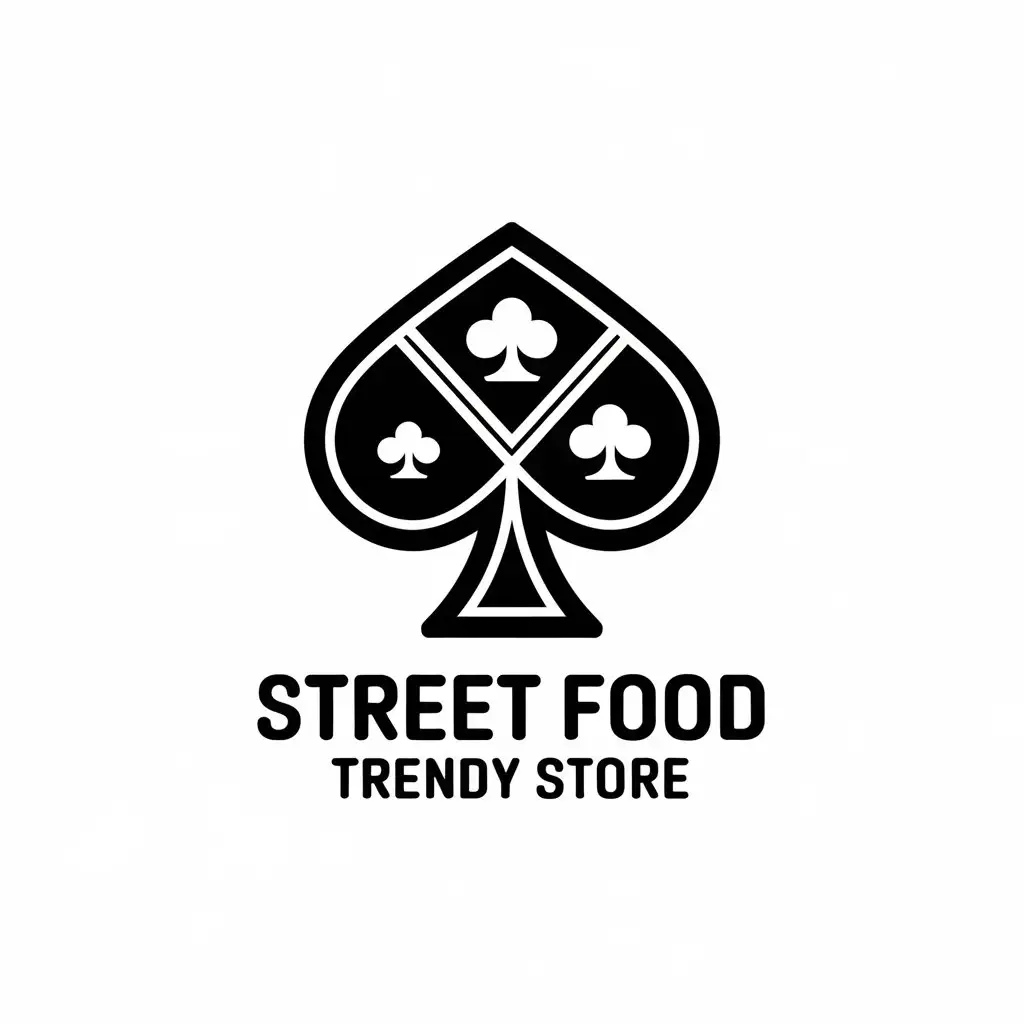 LOGO-Design-for-Street-Food-Trendy-Store-Playing-Cards-Theme-with-Modern-Flair