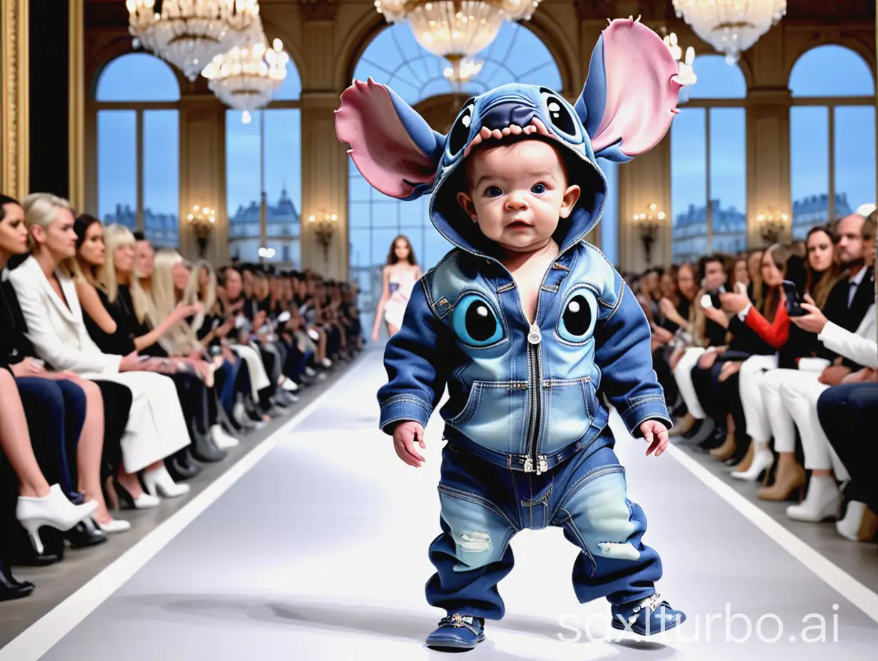 Stitch-Outfit-Baby-Walking-the-Paris-Collection-Runway