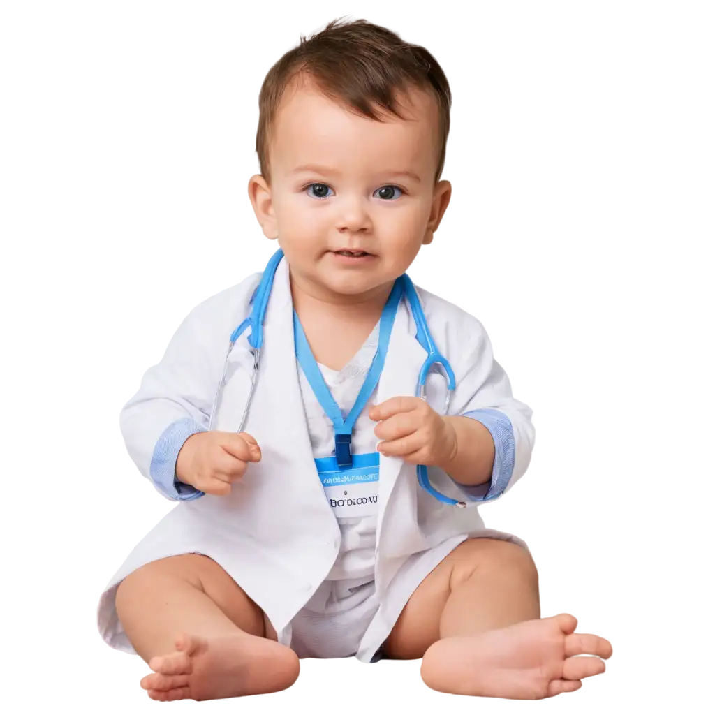 PNG-Image-of-2MonthOld-Baby-Boy-Wearing-a-Doctor-Outfit-for-Various-Creative-Uses