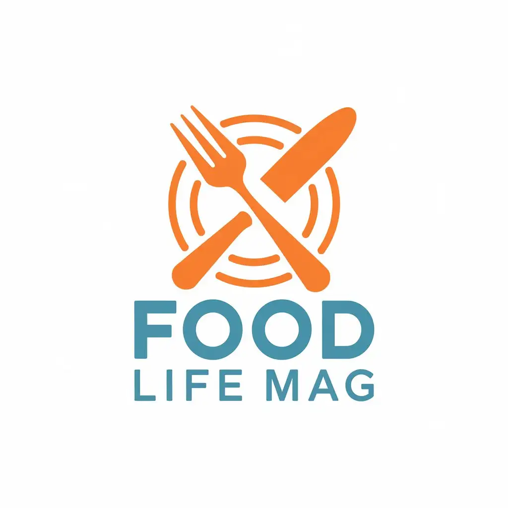 LOGO Design for Food Life Mag Minimalistic Vector Design for Food Blog