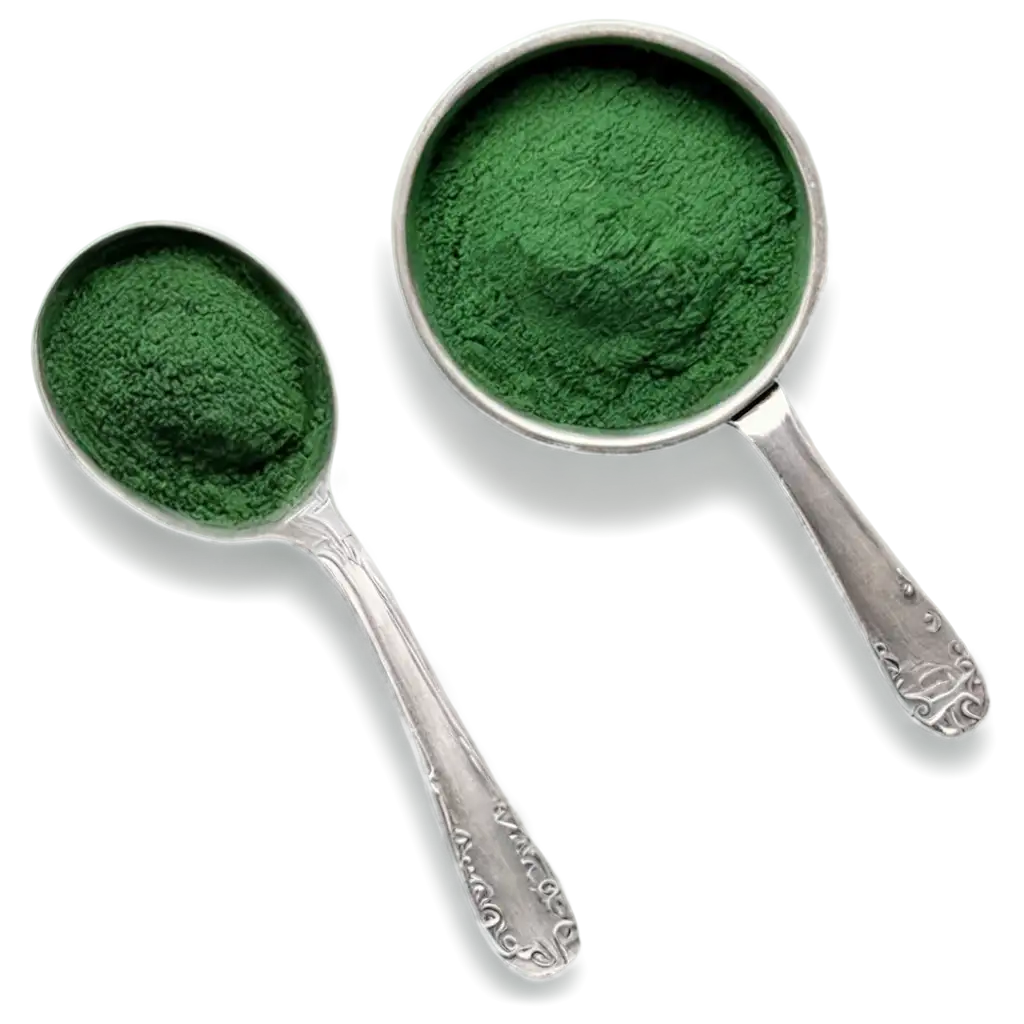 Spirulina-Powder-in-Bowl-with-Silver-Spoon-PNG-Image-Vibrant-and-Nutritious-Visual-Content