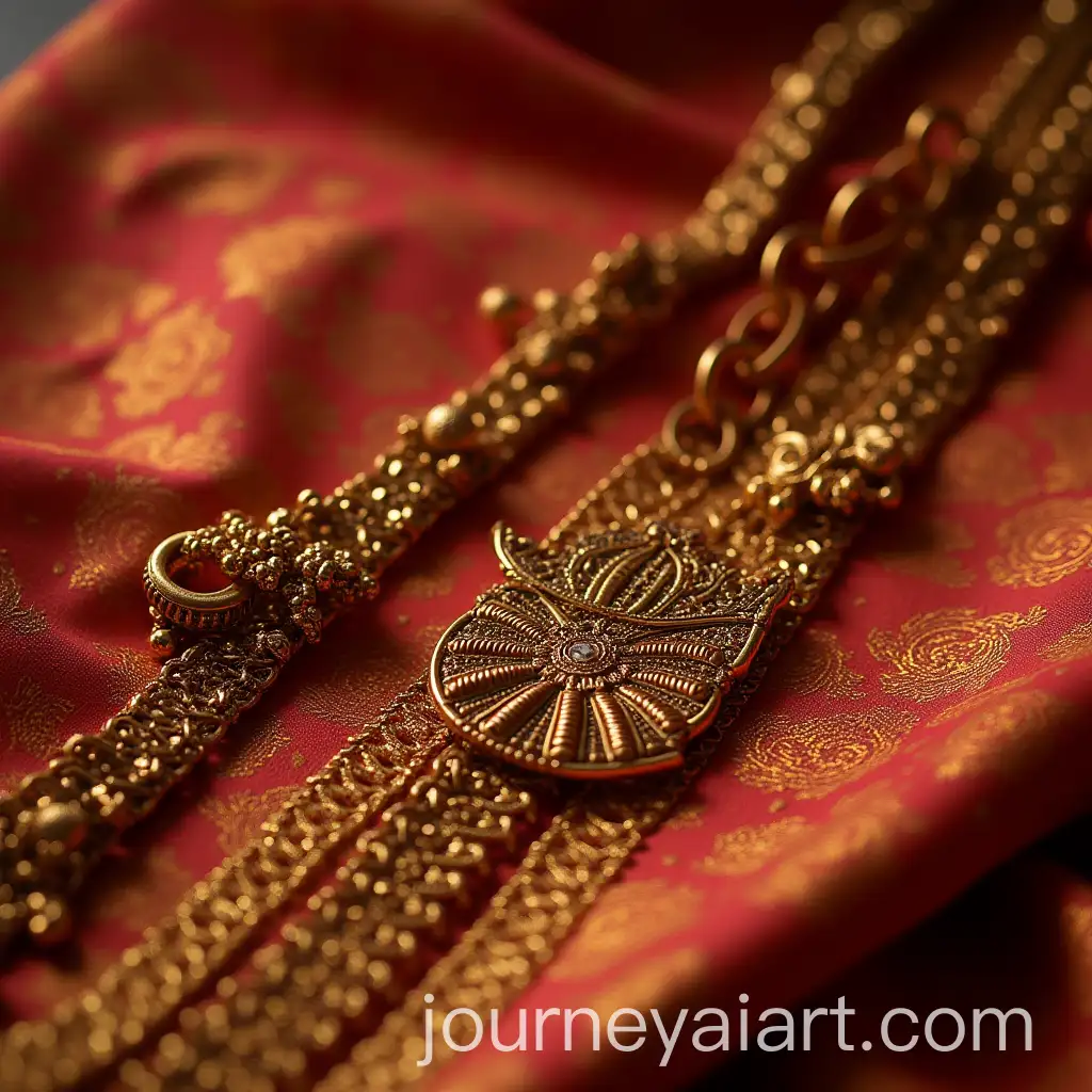 Elegant-Woman-in-Sari-with-Gold-Chain-Jewelry