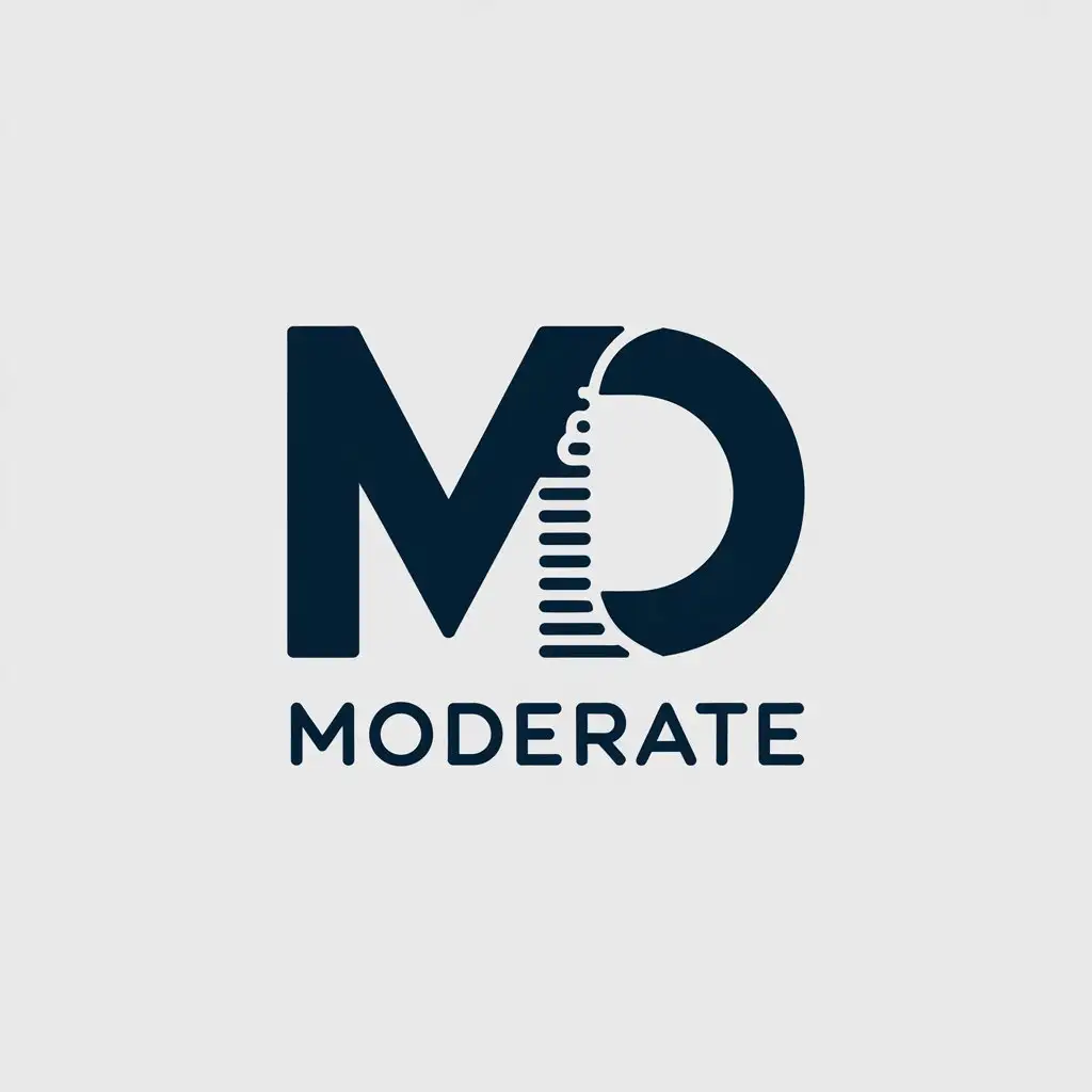 a vector logo design,with the text "md", main symbol:masdhe,Moderate,clear background