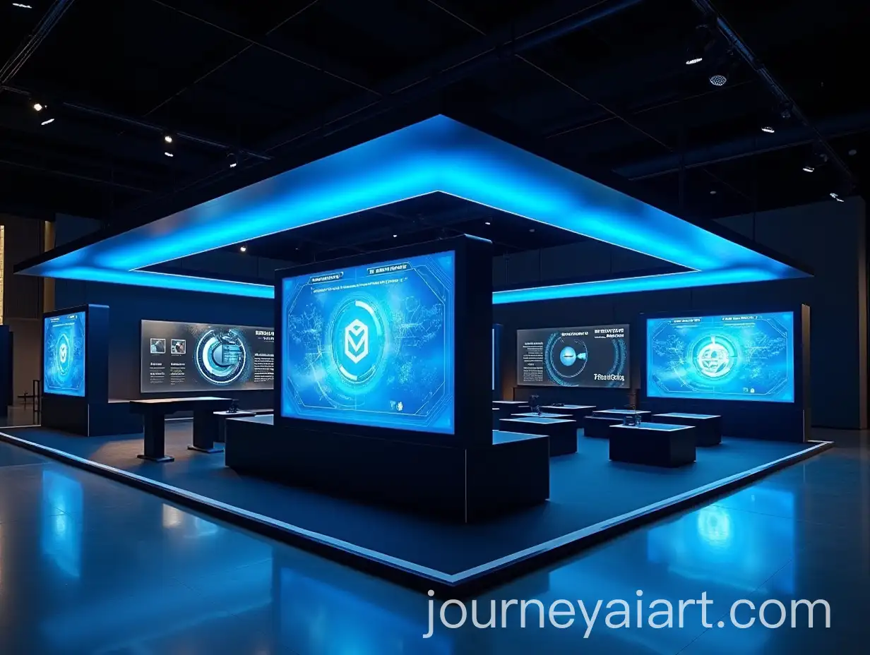 Modern-Exhibition-Stand-with-Bold-Blue-and-Black-Design