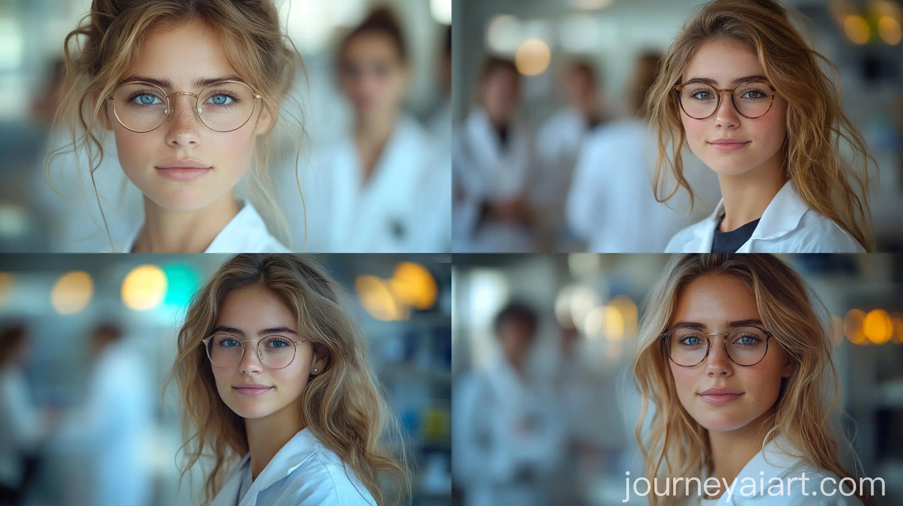 Young-Woman-Scientist-in-Modern-Medical-Laboratory-with-Team-of-Specialists