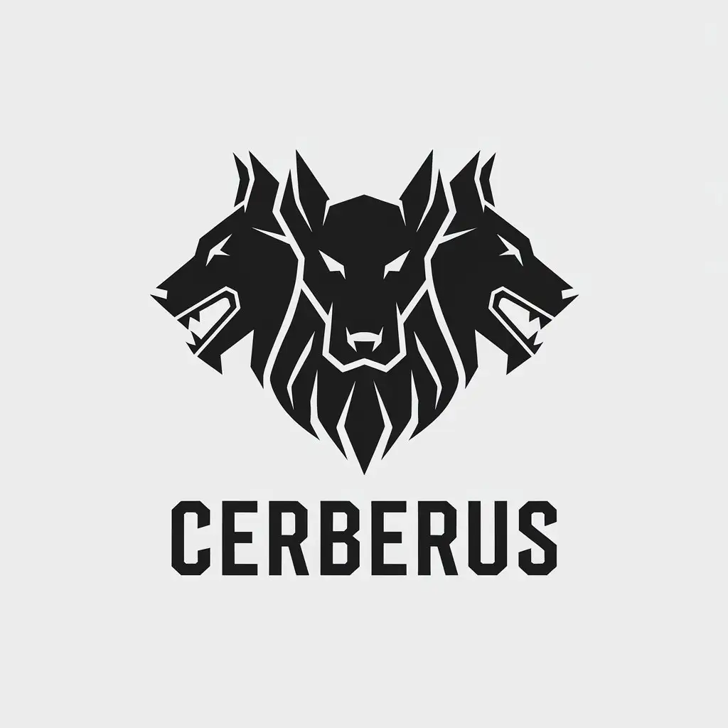 LOGO Design for CERBERUS Minimalistic Cerber Symbol for Animal and Pet Industry