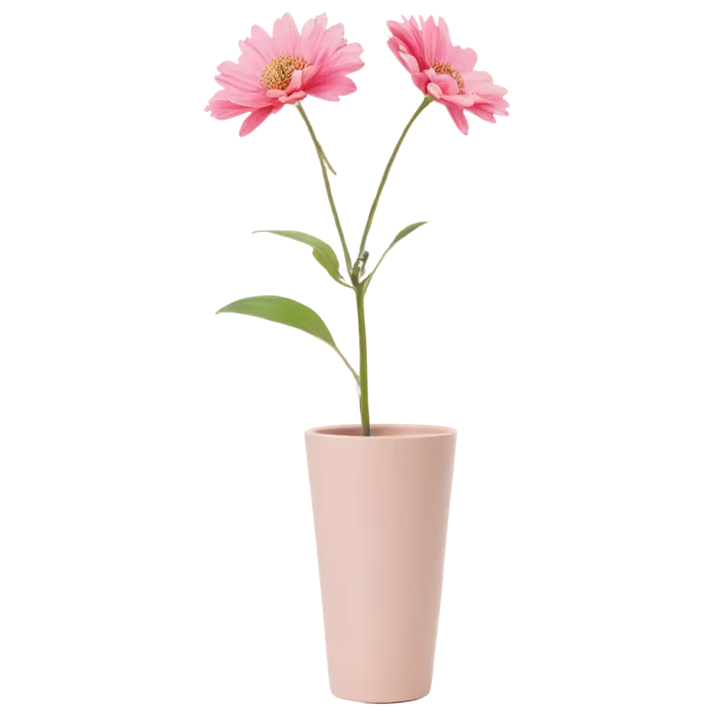 Pink-Flower-Stem-Pot-PNG-HighQuality-Transparent-Image-for-Versatile-Use