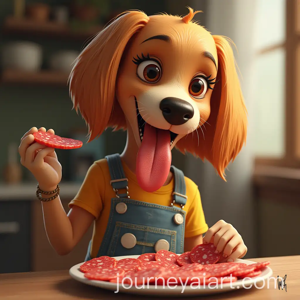 Lula-Enjoying-Salami-with-a-Playful-Expression